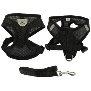 New Soft Breathable Air Nylon Mesh Small Dog Harness Cat Harness and Leash Set