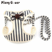 Striped Small Dog Harness and Leash Set  Cat Harness