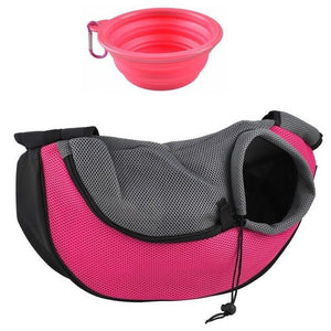 Pet Sling Style Carrier with Portable Bowl