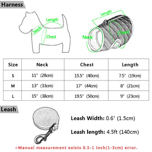 Spring Dog Harness Leash Set